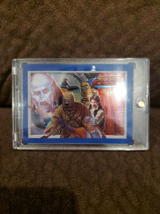 Star Wars 1996 Topps Finest Split Level Refractor Promo Card Very Rare