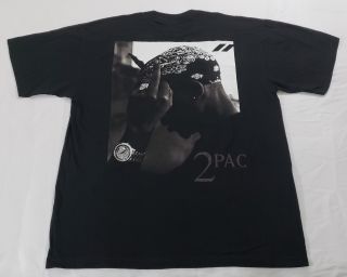 Vintage 1998 Tupac Middle Finger Shirt Sz Xl 90s Rap Tee Hip Hop 2pac Winterland