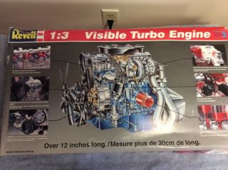 Visible Turbo Engine Model 1:3 Scale Revell Kit Level 3 Vintage 1993.  Complete