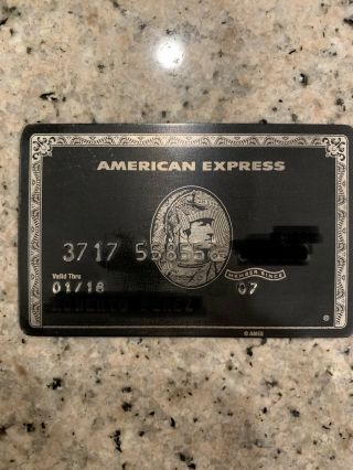 Authentic American Express Amex Centurion Titanium Black Card (expired)