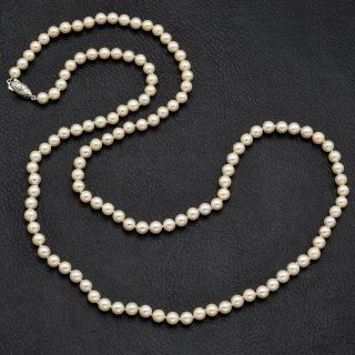 Antique Sterling Silver Sea Pearl Beaded Strand Necklace 44.  6 G 34.  5 In