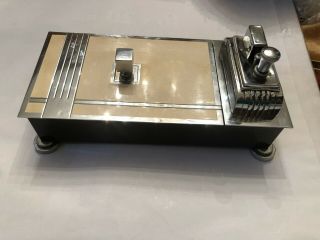 Vintage Ronson Art Deco Lighter With Case Cigarette Case Box