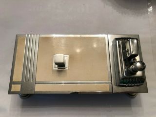 Vintage Ronson Art Deco Lighter with Case Cigarette Case Box 2