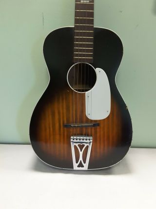Vintage Stella Harmony Parlor Acoustic Guitar Steel Reinforced Neck