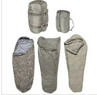 Rare Extra Long Acu 5 Piece Improved Modular Sleeping Bag Sleep System