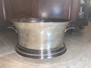 Large Silverplated Oval Centerpiece/ice Tub/bucket/wine Cooler/chiller W/handles