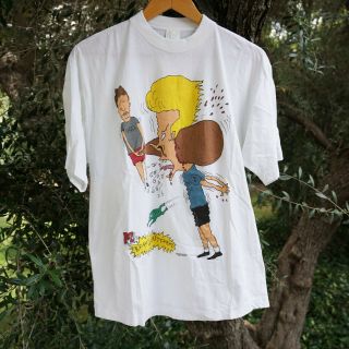 Vintage 1994 Beavis And Butthead T - Shirt Frog Baseball Butt - Head Mtv