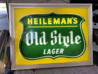 Vintage Heileman’s Old Style Lager 1950’s Rare Lighted Beer Sign
