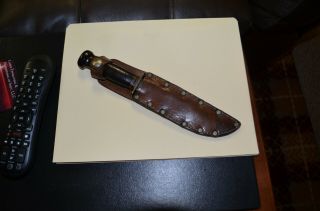 Vintage Marbles Gladstone Mich.  - U.  S.  A.  Fixed Blade Knife - W/sheath