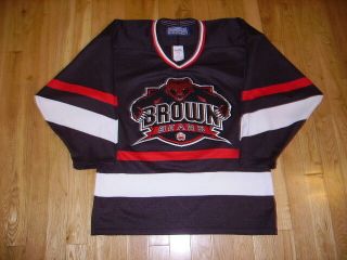 Vintage Bauer Brown University Bears Mens Stitched Ncaa Hockey Team Jersey Small
