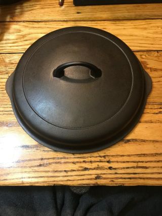 Vintage Griswold 9 Cast Iron Skillet Lid Frying Pan High Dome Cover Cleaned