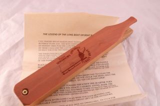 Vintage Tennessee Governors Box Turkey Call Duck River Signed Long Boat Paddle