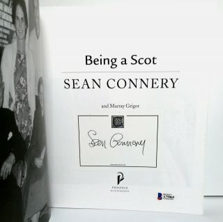 Rare Signed Sean Connery " Being A Scot " Softcover Book Auto Full Bas Beckett Loa