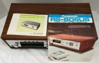 Vintage Panasonic RS 806US 8 Track Tape Recorder/Player Deck Multi Voltage 4