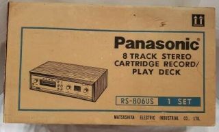 Vintage Panasonic RS 806US 8 Track Tape Recorder/Player Deck Multi Voltage 7