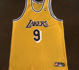 Rare Vintage Nike Nba Los Angeles Lakers Nick Van Exel Basketball Jersey