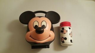Vintage Mickey Mouse Head Lunch Box By Aladdin Lunchbox