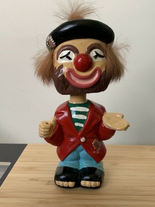 1960s Vintage Bobble Head Nodder Creepy Clown