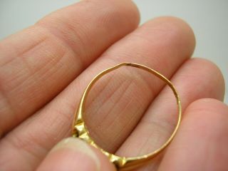 Edwardian 18ct Gold Rose Cut Diamond 5 Stone Ring size N 3