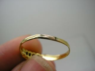 Edwardian 18ct Gold Rose Cut Diamond 5 Stone Ring size N 4
