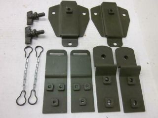 Willys Vintage Military M38 Jeep G740 Top Bow Bracket Set