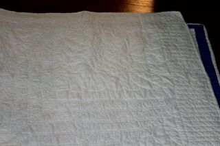 Vintage Handmade HAND STITCHED Quilt Lone Star Quilt VINTAGE 82X83IN 6