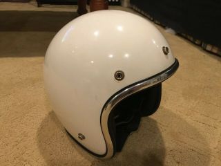 Vintage Af40 Arthur Fulmer Motorcycle Helmet 1973 White Xl Af 40 Florida Safety