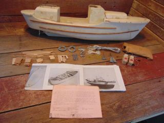 Vintage Dumas Boat U.  S.  Coast Guard 44 " Lifeboat S200 Wooden 33  Model Kit