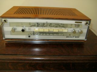 Bang Olufsen B&o Old Vintage Radio Beolit 800.  Tip Top.  Teak Wood.