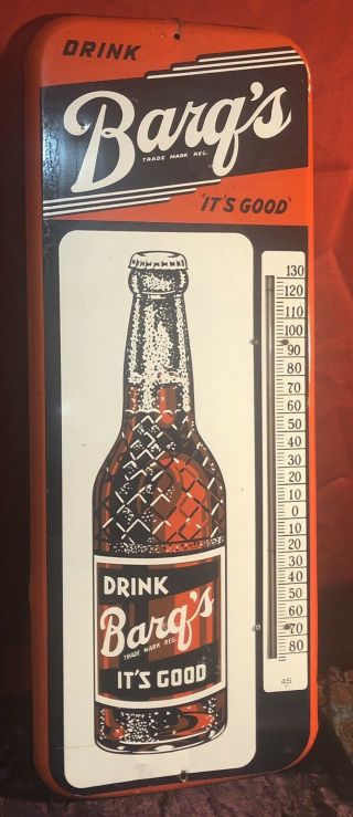 Vintage Barqs Root Beer Thermometer Sign Danasco 117a