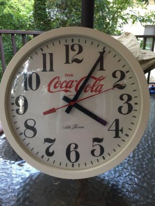 Vintage Seth Thomas Coca Cola Advertising Wall Clock All
