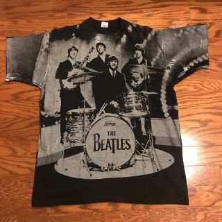 Vintage 90’s The Beatles - All Over Print Graphic Collectible T - Shirt Sz Xl