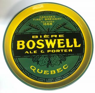 Vintage Boswell Ale & Porter Quebec Porcelain Beer Serving Tray Canada Exc