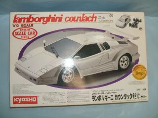 Vintage Rare 1/10 Rc Kyosho Lamborghini Countach 25th Anniversary.