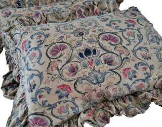 Ralph Lauren Queen Provence Linen Cotton Duvet Cover & 2 Shams VTG 90s 4