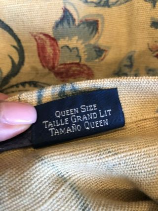 Ralph Lauren Queen Provence Linen Cotton Duvet Cover & 2 Shams VTG 90s 7