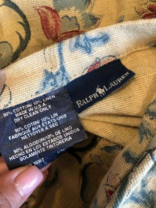 Ralph Lauren Queen Provence Linen Cotton Duvet Cover & 2 Shams VTG 90s 8