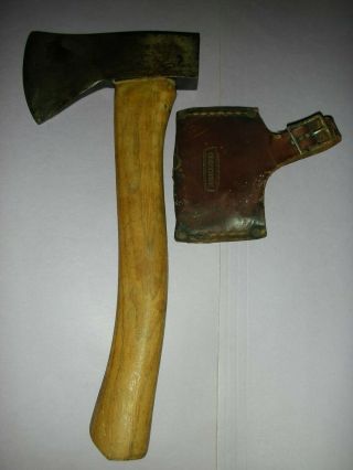 Vintage Craftsman Axe Hatchet By Norlund,  Hudson Bay Tomahawk With Sheath