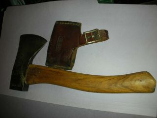 Vintage Craftsman Axe Hatchet by Norlund,  Hudson Bay Tomahawk with Sheath 7