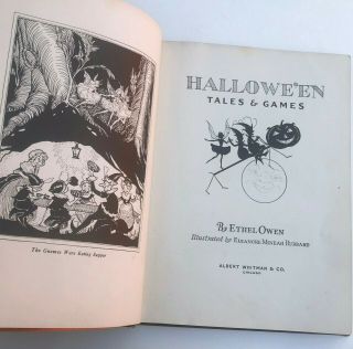 HALLOWE ' EN TALES By Ethel Owen Illustrated VINTAGE 1920 ' s HALLOWEEN Hubbard 3