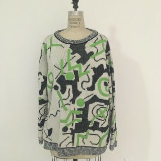 ⭕ 80s Vintage Esprit Sport Embroidery Sweater : Shirt Postmodern Art Kansai 90s