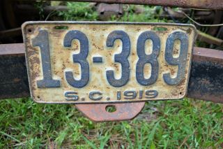 " Lucky 13 " Vintage License Plate South Carolina