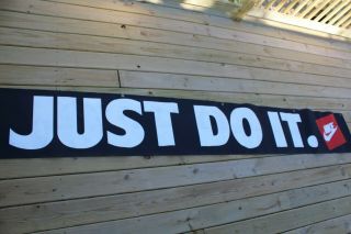 Vintage Nike Just Do It Promotional Banner 124” X 17”