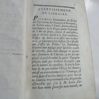 BERTRANDI - OPERATIONS DE CHIRURGIE/1769/RARE 1st Ed.  /4 ENGRAVED PLTS/FINE LEATHER 10