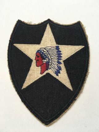 Wwii U.  S.  Army 2nd Infantry Division Cut Edge Full Color Patch