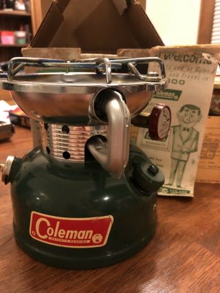 Vintage 1966 Coleman Sportster Stove W/ Box 502 - 700 Green