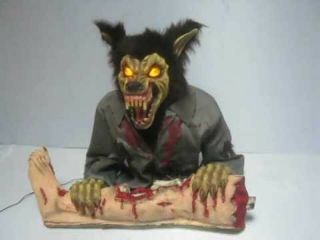 Rare Spirit Halloween Werewolf Spitter Animated Halloween Prop Decoration