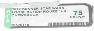 Star Wars 1977 Vintage Kenner Chewbacca (HK) Loose Action Figure AFA 75 2
