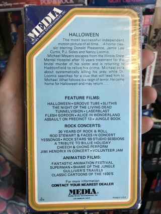 Halloween VHS 1978 Media Meda Release Horror Rare John Carpenter 2