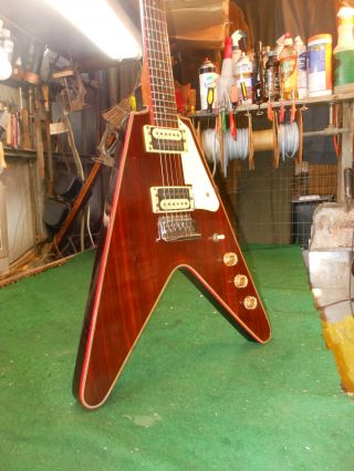 Vintage Maeari Flying V Teisco Guitar Made in Japan Ibanez 3